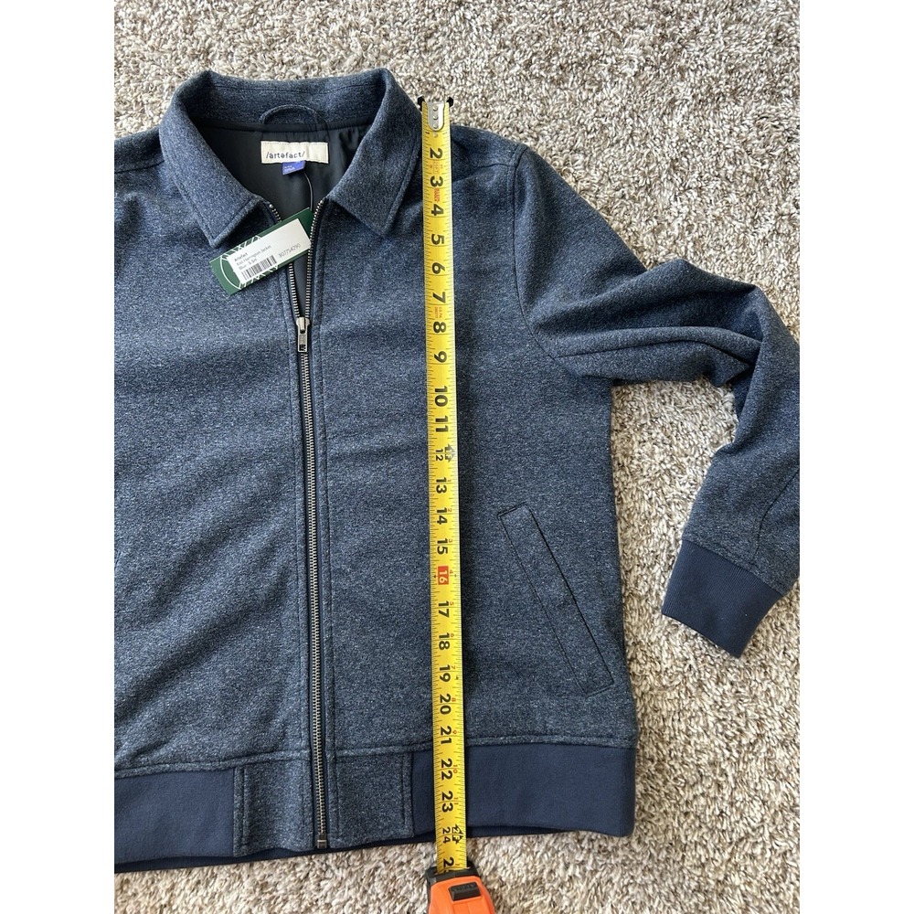 Artefact Harrington Jacket Mens Small Blue Full Zip Collared NWT Outdoor - Picture 7 of 8